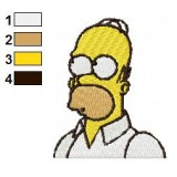 Homer Simpson Embroidery Design 02